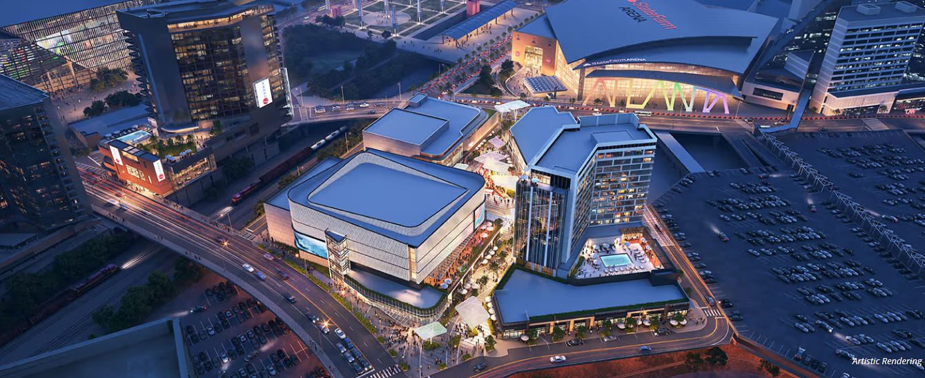 Centennial Park redevelopment CIM Group Cosm venue rendering