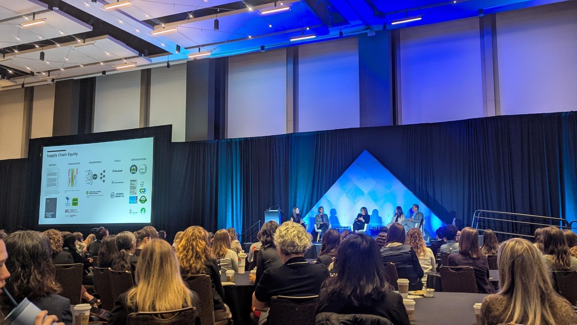 Speaker panel on stage at the 2025 AIA Womens Leadership Summit-1