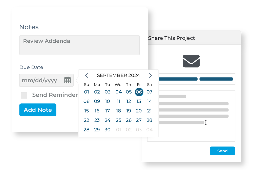 Añadir notas a un proyecto para que las revise el equipo, establecer recordatorios y compartir el proyecto con el equipo para mejorar la colaboración y agilizar la gestión. Añadir notas a un proyecto para que las revise el equipo, establecer recordatorios y compartir el proyecto con el equipo para mejorar la colaboración y agilizar la gestión.