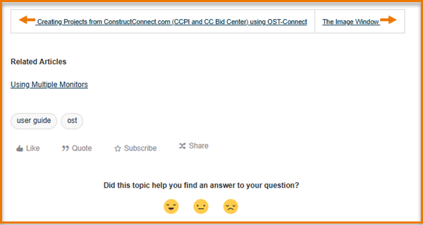 Use the feedback icons to let us know how helpful an article is to you