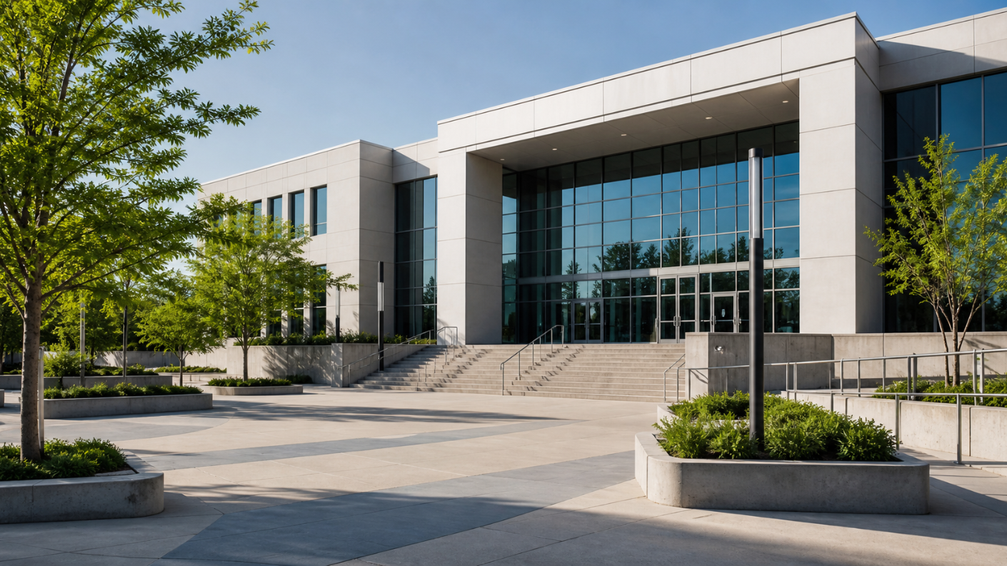 front of office building