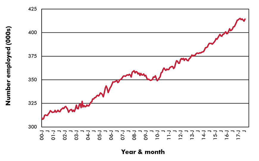 U.S. Employment in Key Sub-Sectors Solely Internet Retail Sellers