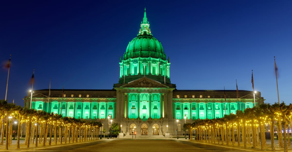 Our Favorite Buildings That Have Turned Green for St. Patrick's Day