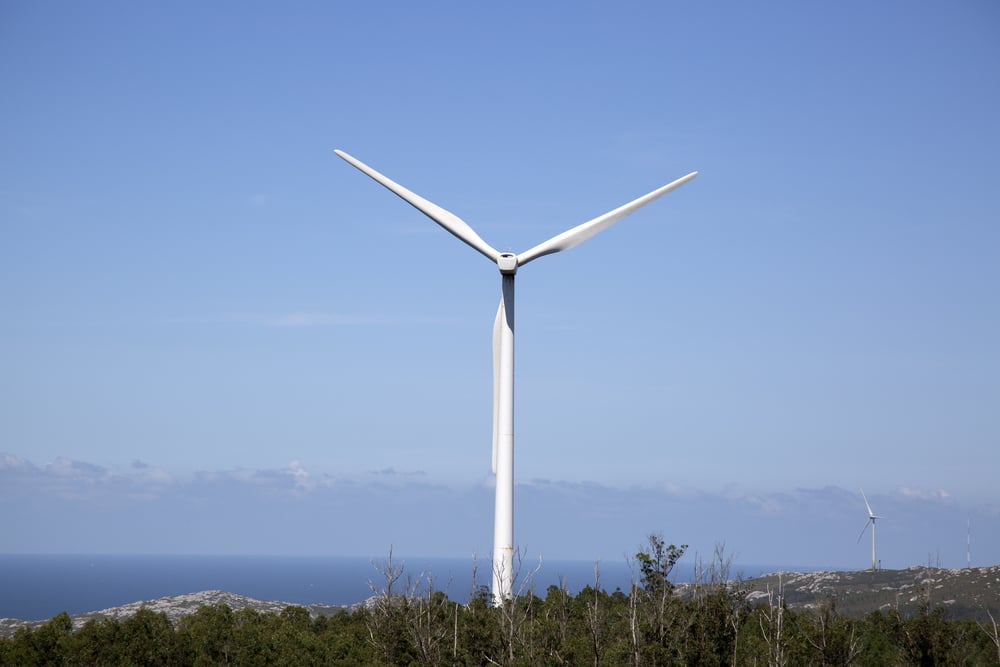 stock image of a wind turbine