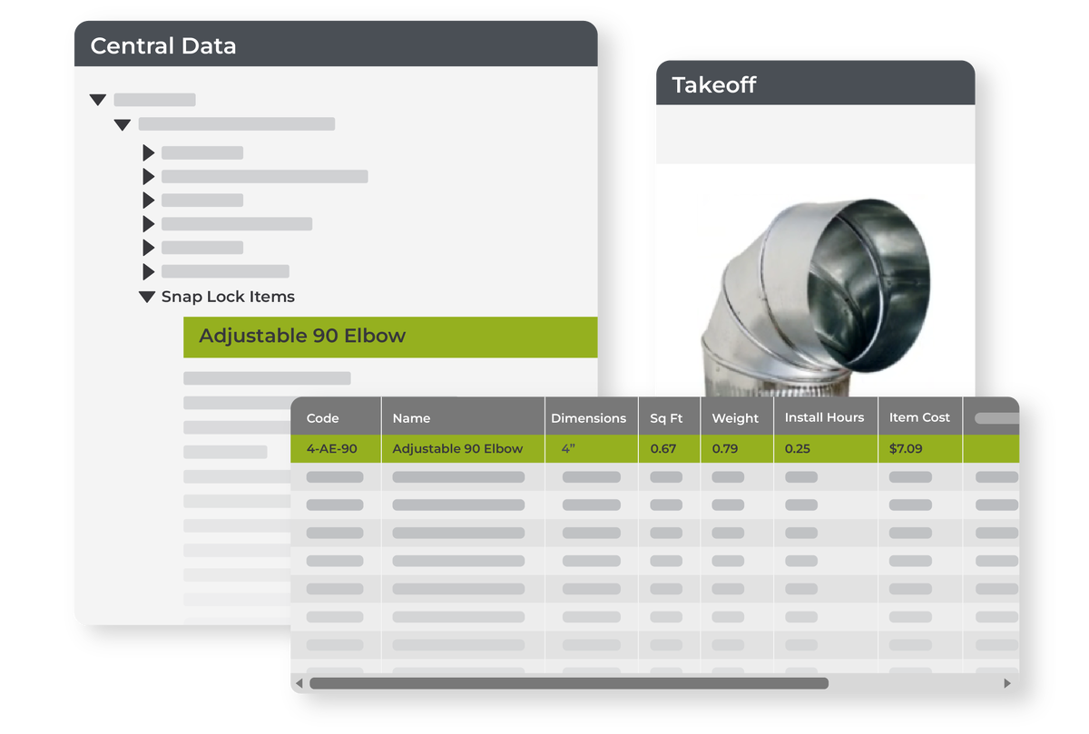 QuoteSoft interface depicting sample data