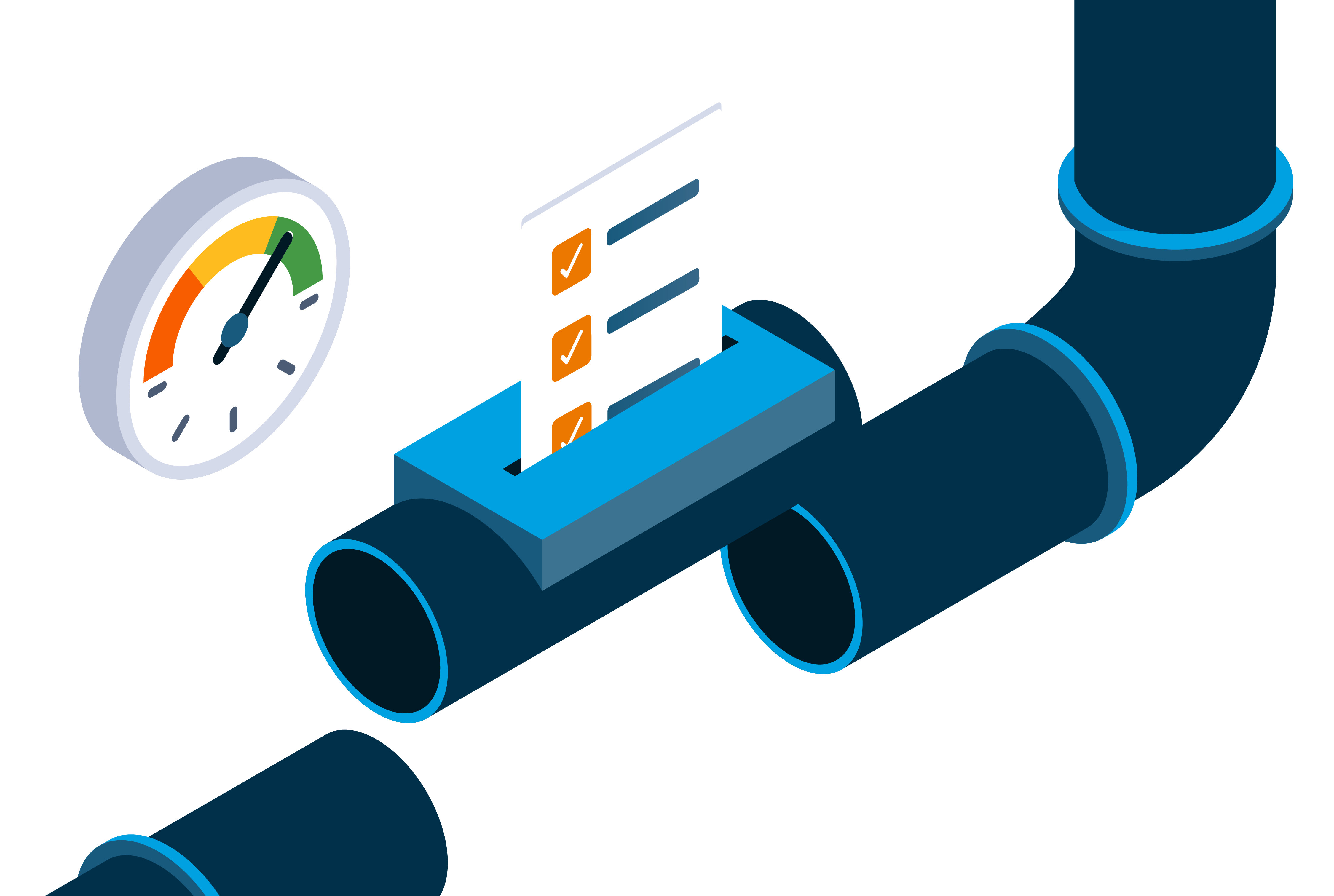 graphic of construction pipeline