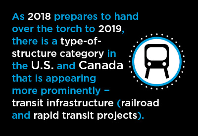 Underway and Upcoming Rail and Rapid Transit Projects, U.S. and Canada Graphic
